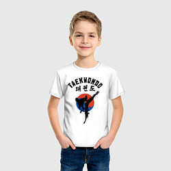 Футболка хлопковая детская Taekwondo, цвет: белый — фото 2