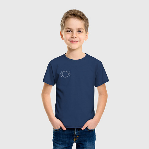 Детская футболка Планета и звёзды / Тёмно-синий – фото 3