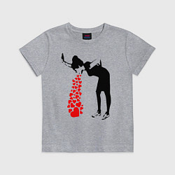Футболка хлопковая детская Banksy, цвет: меланж