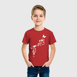 Футболка хлопковая детская Banksy, цвет: красный — фото 2
