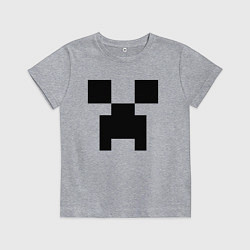 Футболка хлопковая детская Minecraft, цвет: меланж