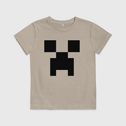 Футболка хлопковая детская Minecraft, цвет: миндальный