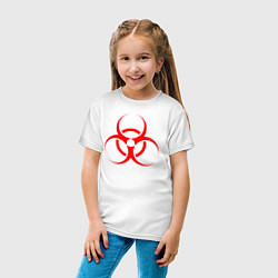 Футболка хлопковая детская BIOHAZARD, цвет: белый — фото 2