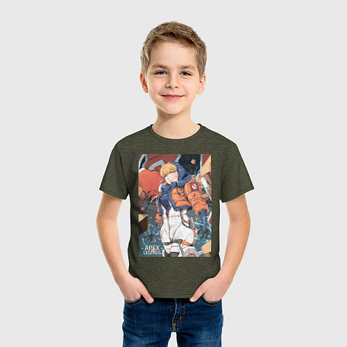 Детская футболка Apex Legends Wattson / Меланж-хаки – фото 3