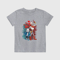 Футболка хлопковая детская UNDERTALE, цвет: меланж