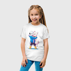 Футболка хлопковая детская UNDERTALE, цвет: белый — фото 2
