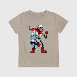 Футболка хлопковая детская UNDERTALE, цвет: миндальный