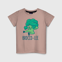Футболка хлопковая детская Brocco Lee, цвет: пыльно-розовый