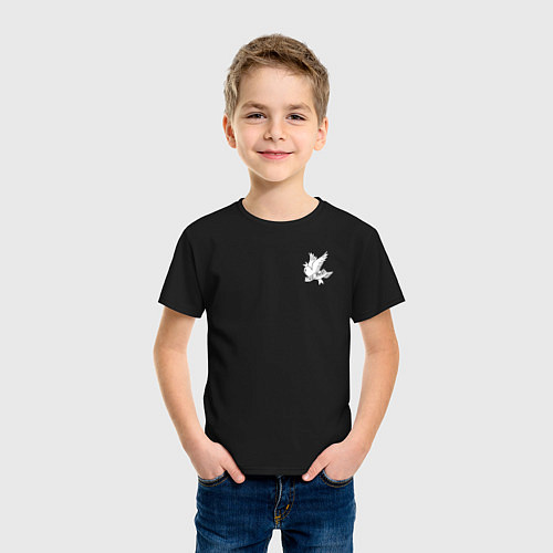 Детская футболка LIL PEEP НА СПИНЕ / Черный – фото 3