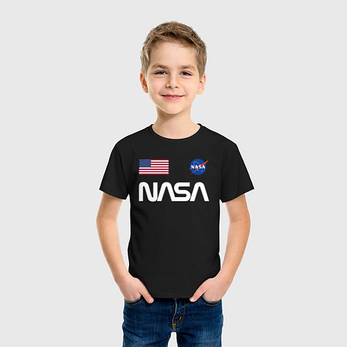 Детская футболка NASA / Черный – фото 3
