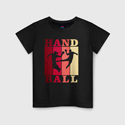 Футболка хлопковая детская Handball, цвет: черный