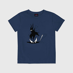 Футболка хлопковая детская Hollow Knight, цвет: тёмно-синий