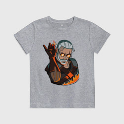 Футболка хлопковая детская Ведьмак, цвет: меланж