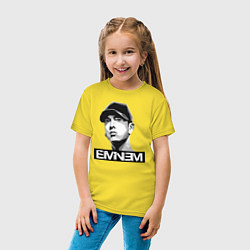 Футболка хлопковая детская Eminem, цвет: желтый — фото 2