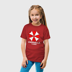 Футболка хлопковая детская UMBRELLA CORP, цвет: красный — фото 2