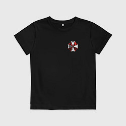 Футболка хлопковая детская UMBRELLA CORPспина, цвет: черный