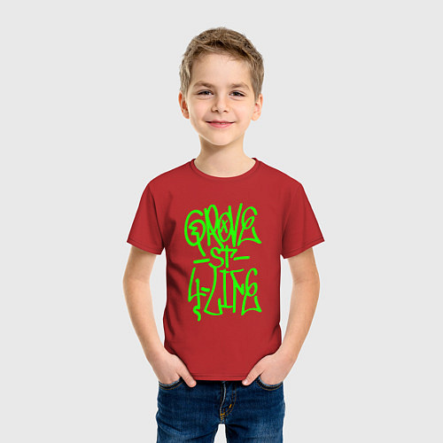 Детская футболка GROVE STREET 4 LIFE / Красный – фото 3