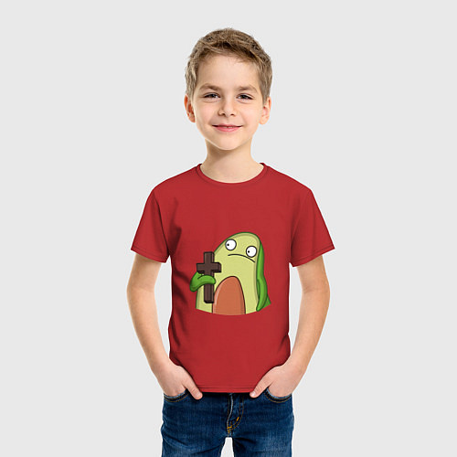 Детская футболка Авокадо / Красный – фото 3