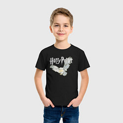 Футболка хлопковая детская Гарри Поттер: Букля цвета черный — фото 2