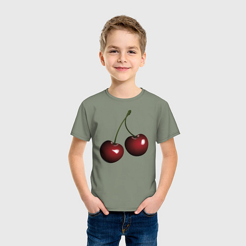Детская футболка Вишня / Авокадо – фото 3