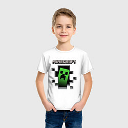 Футболка хлопковая детская Minecraft, цвет: белый — фото 2