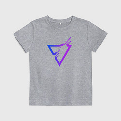 Футболка хлопковая детская Liquid Triangle, цвет: меланж