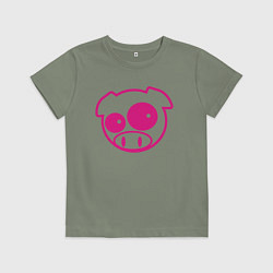 Футболка хлопковая детская Subaru Power Pig, цвет: авокадо
