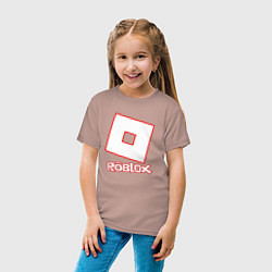 Футболка хлопковая детская ROBLOX, цвет: пыльно-розовый — фото 2