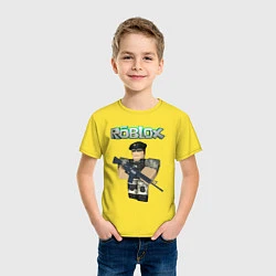 Футболка хлопковая детская Roblox Defender, цвет: желтый — фото 2