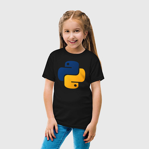 Детская футболка Python / Черный – фото 4