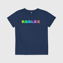 Футболка хлопковая детская ROBLOX, цвет: тёмно-синий
