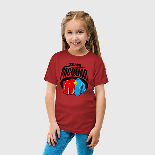 Детская футболка Team Pacquiao / Красный – фото 4