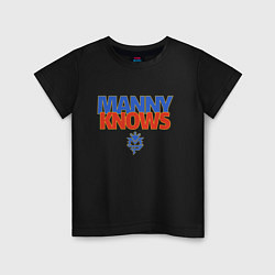 Футболка хлопковая детская Manny Knows, цвет: черный