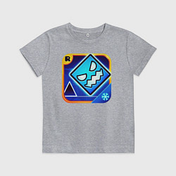 Футболка хлопковая детская Geometry Dash, цвет: меланж
