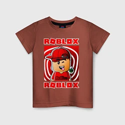 Футболка хлопковая детская ROBLOX, цвет: кирпичный