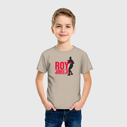 Футболка хлопковая детская Roy Jones Jr, цвет: миндальный — фото 2