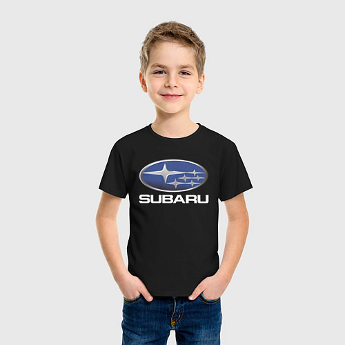 Детская футболка SUBARU / Черный – фото 3