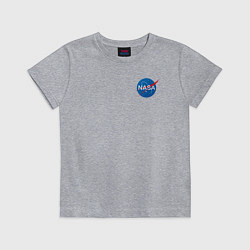 Футболка хлопковая детская NASA, цвет: меланж
