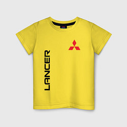 Футболка хлопковая детская MITSUBISHI LANCER, цвет: желтый