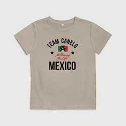 Футболка хлопковая детская Team Canelo, цвет: миндальный