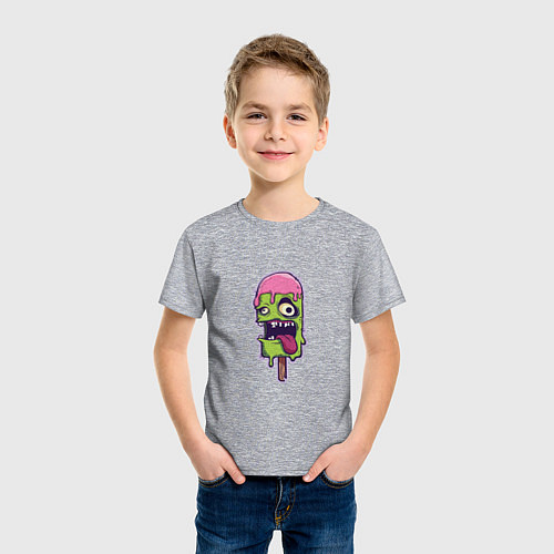 Детская футболка Зомбороженное / Меланж – фото 3