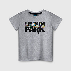 Футболка хлопковая детская LINKIN PARK, цвет: меланж