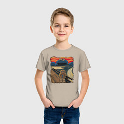 Футболка хлопковая детская Печенька ван гога, цвет: миндальный — фото 2