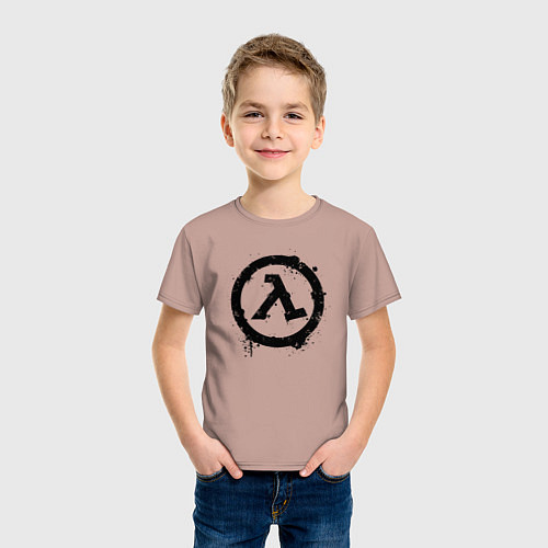 Детская футболка HALF-LIFE / Пыльно-розовый – фото 3
