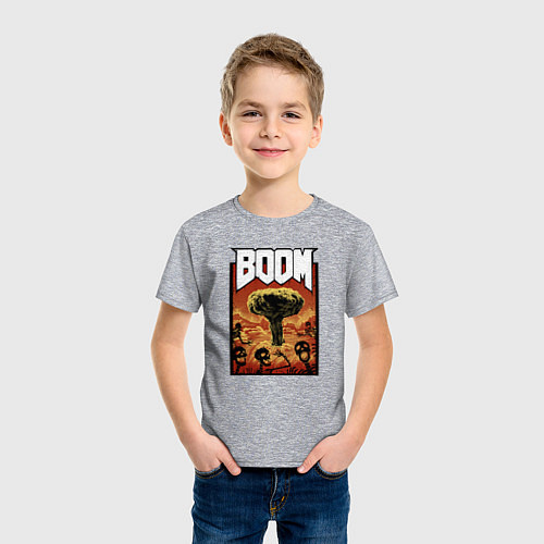 Детская футболка DOOM BOOM / Меланж – фото 3
