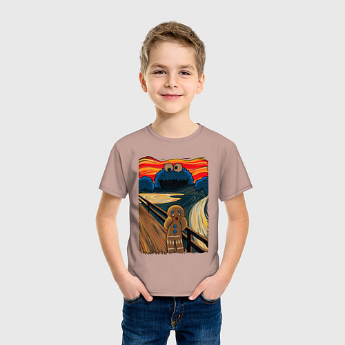 Детская футболка КОРЖИК КРИК / Пыльно-розовый – фото 3