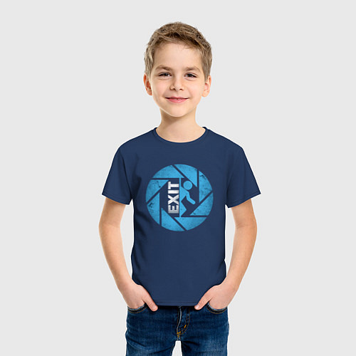 Детская футболка PORTAL / Тёмно-синий – фото 3