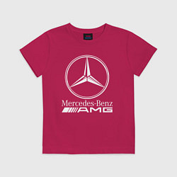 Футболка хлопковая детская MERCEDES-BENZ AMG, цвет: маджента
