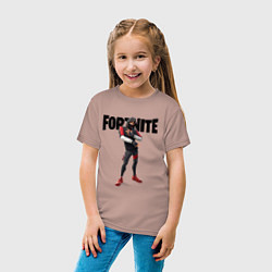 Футболка хлопковая детская FORTNITE IKONIK, цвет: пыльно-розовый — фото 2