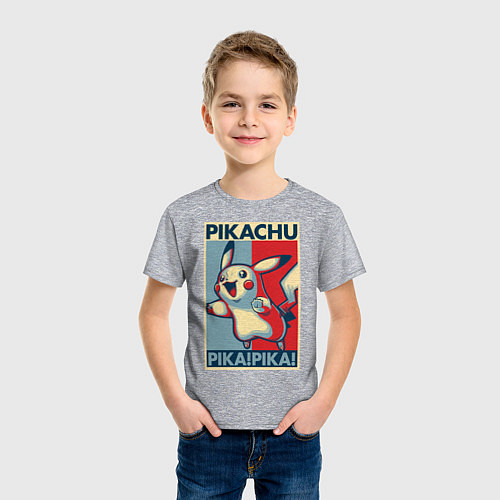 Детская футболка Пикачу / Меланж – фото 3